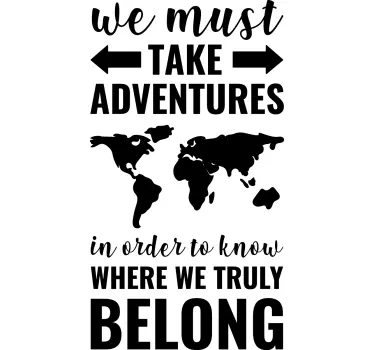 Sticker de voyage et aventures Aventures textuelles - TenStickers