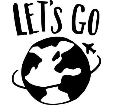 Sticker de voyage et aventures Allons monde - TenStickers