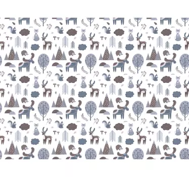 Sticker Deco Meuble Animaux nordiques - TenStickers