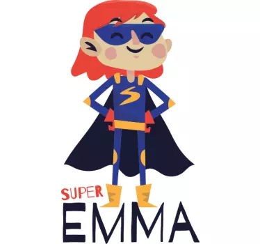 Sticker Mural Super Héro Super-héroïne personnalisé - TenStickers