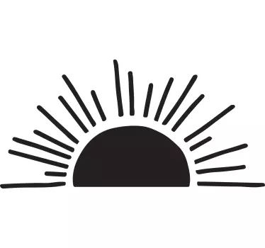 Sticker pour Tete de Lit Soleil minimaliste - TenStickers