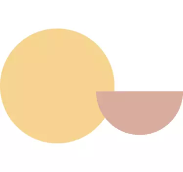 Sticker géométrique cercles tons beige - TenStickers
