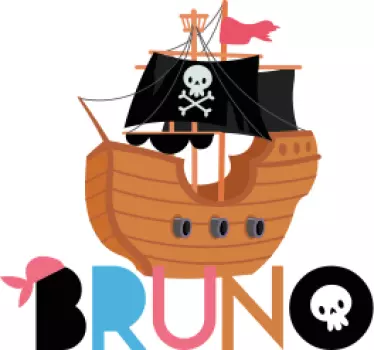 Sticker de Porte Nom de pirate personnalisé - TenStickers
