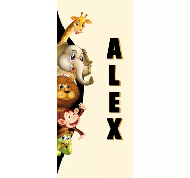 Sticker de Porte Animaux mignons 3d - TenStickers