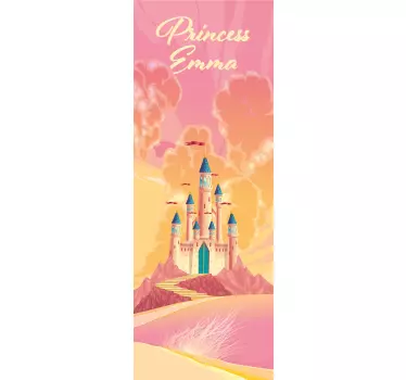 Sticker de Porte Château de conte de fées 3d - TenStickers