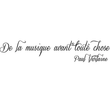 Sticker citation Verlaine musique - TenStickers
