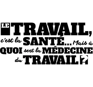 Sticker travail santé medecine - TenStickers