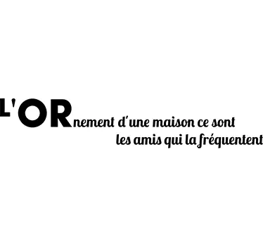 Sticker citation amis ornement maison - TenStickers
