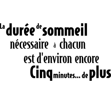 Sticker citation sommeil - TenStickers