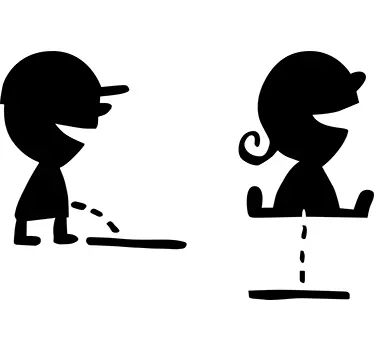 Sticker WC enfants - TenStickers