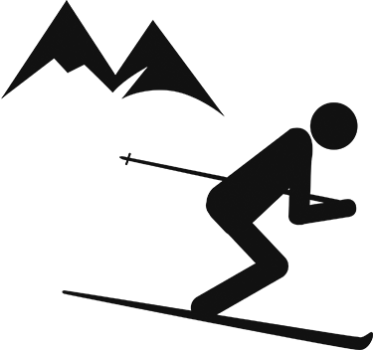 Sticker decoratif skieur - TenStickers