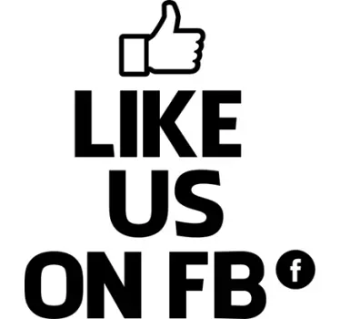 Sticker like us on facebook - TenStickers