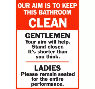 Sticker WC porte toilettes - TenStickers