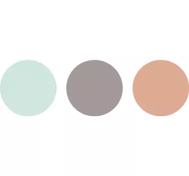 Sticker géométrique ronds couleurs pastel - TenStickers