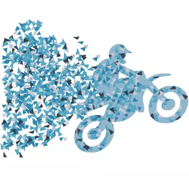 Autocollant motocross forme géométrique - TenStickers