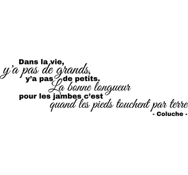 Sticker citation de Coluche - TenStickers