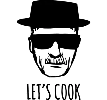 Sticker Heisenberg Let's cook - TenStickers