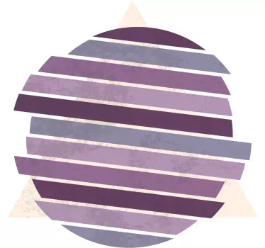 Sticker géométrique cercle tons violets - TenStickers