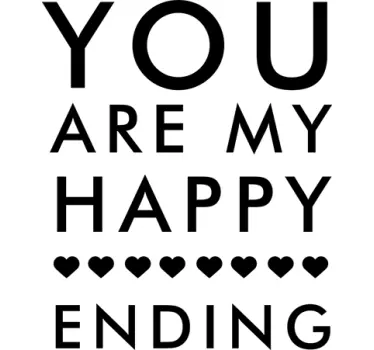Sticker amour You are my happy ending - TenStickers