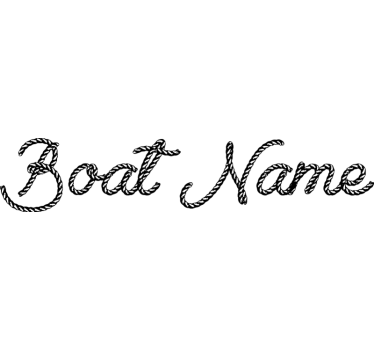 Sticker marin nom de bateau style corde - TenStickers