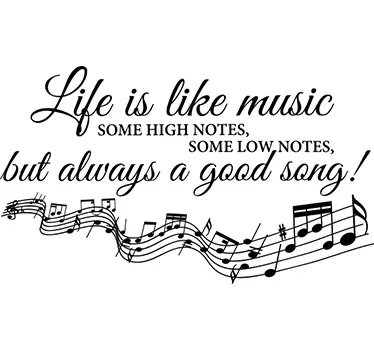 Sticker mural Life is like music - TenStickers