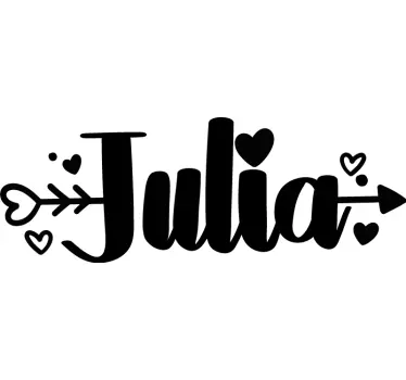 Sticker Personnalisé Nom personnalisé avec amour - TenStickers