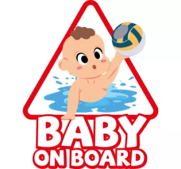 Stickers Bébé à Bord Water-polo à bord - TenStickers
