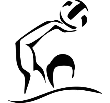Sticker autres Sports Silhouette de joueur de water-polo - TenStickers