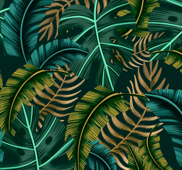 Adhésif meuble feuilles tropicales décoratives - TenStickers