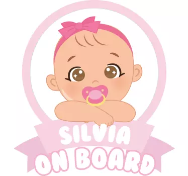 Autocollant Bébé à Bord Fille à bord - TenStickers