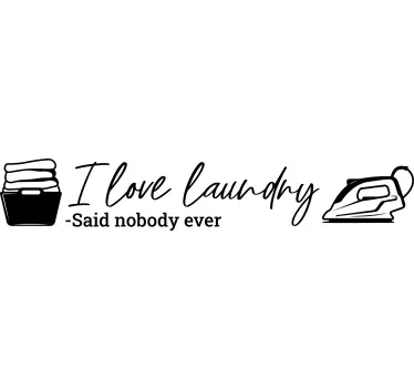 Autocollant Maison J'aime la lessive - TenStickers