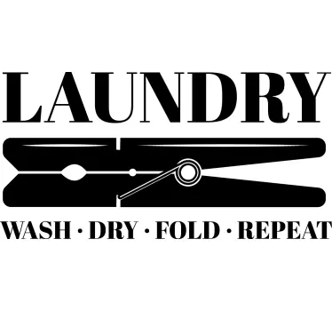 Autocollant Maison Pince à linge - TenStickers