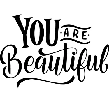 Sticker Motivation Tu es belle - TenStickers