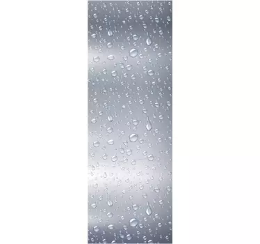 Sticker frigo texture grise avec des gouttes - TenStickers