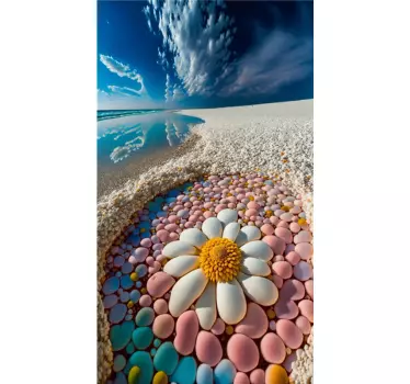 Sticker porte plage tropicale - TenStickers