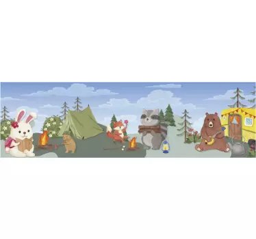 Sticker climatiseur camp d'animaux - TenStickers