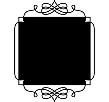 Sticker tableau noir carré vintage  - TenStickers