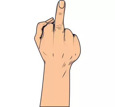 Sticker vitre doigt du milieu - TenStickers