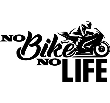 Sticker garage pas de moto pas de vie - TenStickers