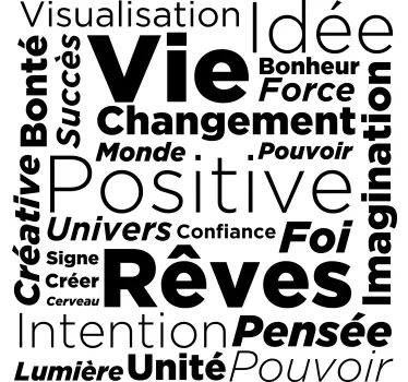 Autocollant muraux Salon motivation notions positives - TenStickers