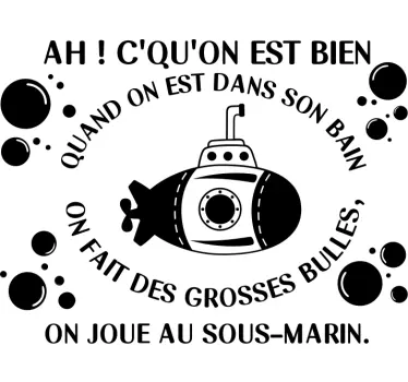 Sticker salle de bain le Bonheur du Bain - TenStickers