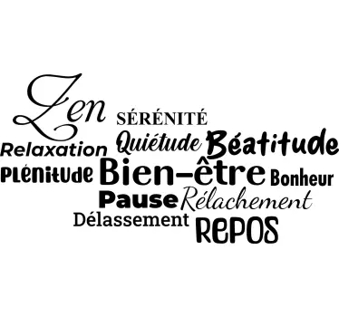 Sticker mural salle de bain Bains de bonheur - TenStickers