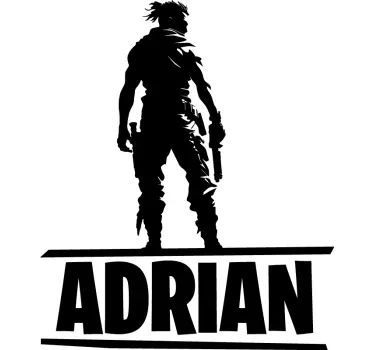 Autocollant nom personnage guerre jeux vidéo - TenStickers