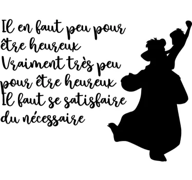 Sticker enfant Il en faut peu pour être heureux - TenStickers