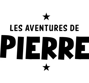 Sticker "Les aventures de" personnalisé - TenStickers