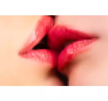 Sticker paroi de douche illustration de baiser - TenStickers