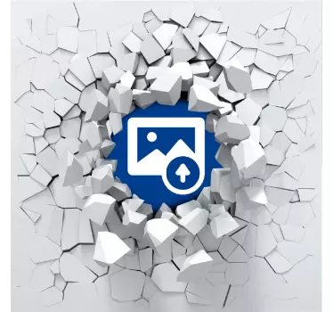 Sticker personnalisable explosion mur - TenStickers