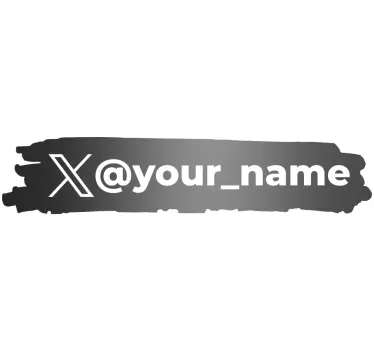 Sticker vitrine symbole X personnalisable - TenStickers