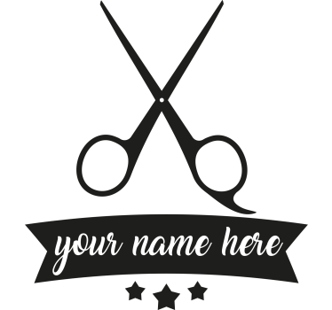Sticker fenêtre salon de coiffure personnalisé - TenStickers