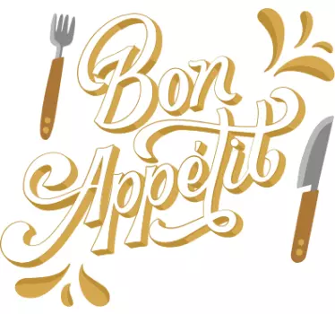 Sticker mural restaurant Bon appétit  - TenStickers